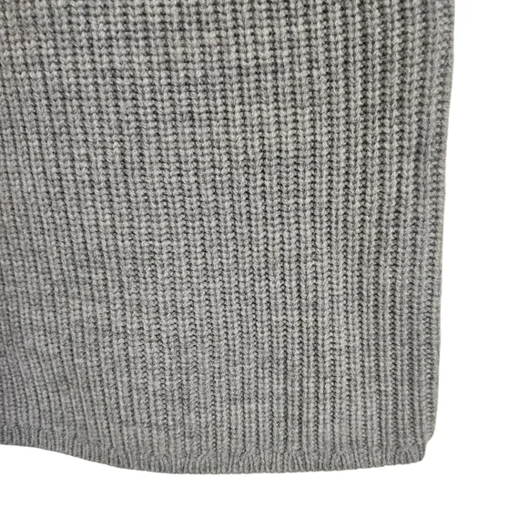 Quince Merino Wool Relaxed Turtleneck Sweater Dress Light Heather Gray, Size M - Picture 6 of 11